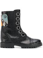 Zadig & Voltaire Joe Crok Patch Boots - Black
