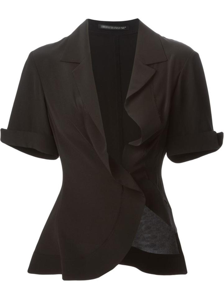 Yohji Yamamoto Asymmetric Short Sleeve Jacket