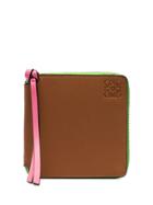 Loewe Brown And Multicoloured Rainbow Leather Wallet