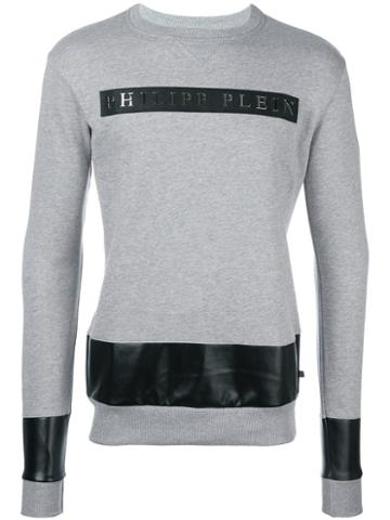 Philipp Plein 'drago' Sweatshirt, Men's, Size: Large, Grey, Cotton/cupro/polyester