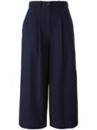 Erika Cavallini Tailored Culottes, Women's, Size: 42, Blue, Cotton/virgin Wool