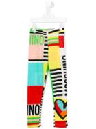 Moschino Kids Printed Patchwork Leggings, Girl's, Size: 8 Yrs