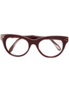 Yves Saint Laurent Vintage Cat Eye Glasses, Red