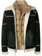 Schott Mecanics Jacket With Detachable Down Vest - Black