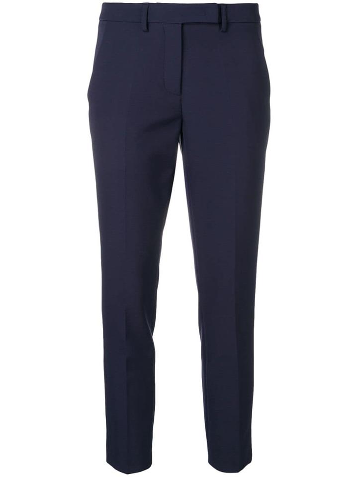 Blanca Cropped Tailored Trousers - Blue