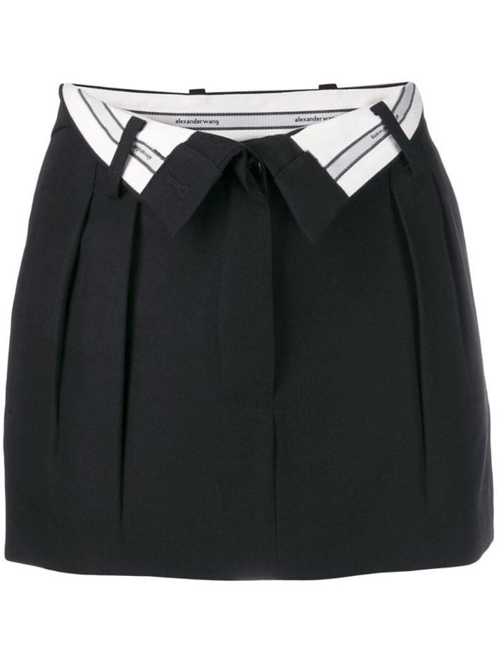 Alexander Wang Open Waist Mini Skirt - Black