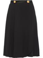Prada Wrap Pleated Skirt - Black
