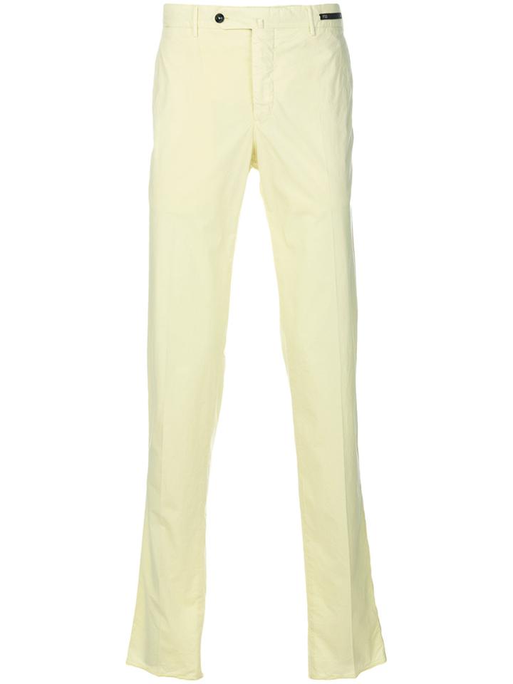 Pt01 Straight Leg Trousers - Yellow & Orange