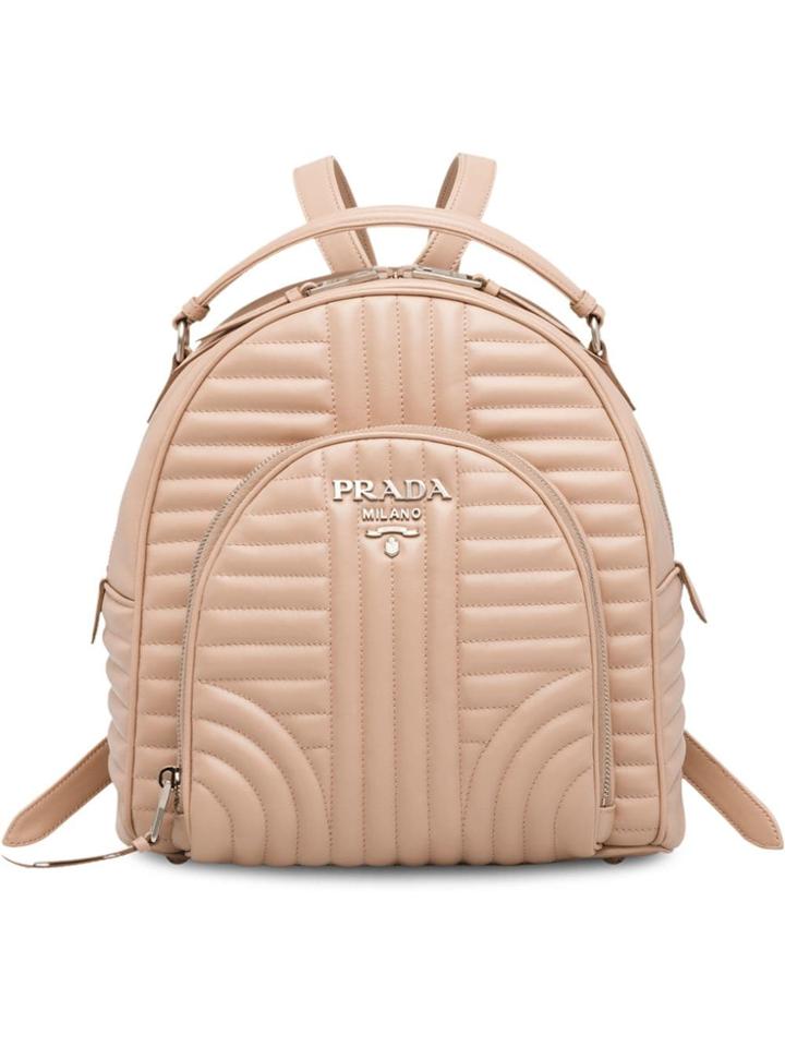 Prada Prada Diagramme Leather Backpack - Pink