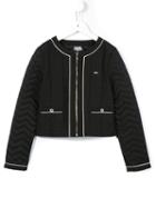 Karl Lagerfeld Kids 'wild Block' Quilted Jacket, Girl's, Size: 10 Yrs, Black