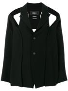 Yang Li Distressed Long-sleeve Cardigan - Black