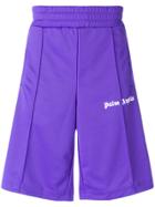 Palm Angels Logo Track Shorts - Pink & Purple