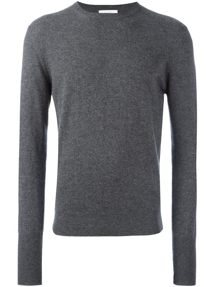 Ballantyne Crew Neck Pullover, Men's, Size: 48, Grey, Cashmere
