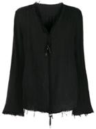 Army Of Me Frayed Jacket - Black
