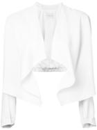 Estnation - Draped Jacket - Women - Polyester - 38, White, Polyester