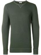Closed Crew-neck Jumper - Green
