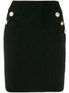 Balmain Button-front Pencil Skirt - Black