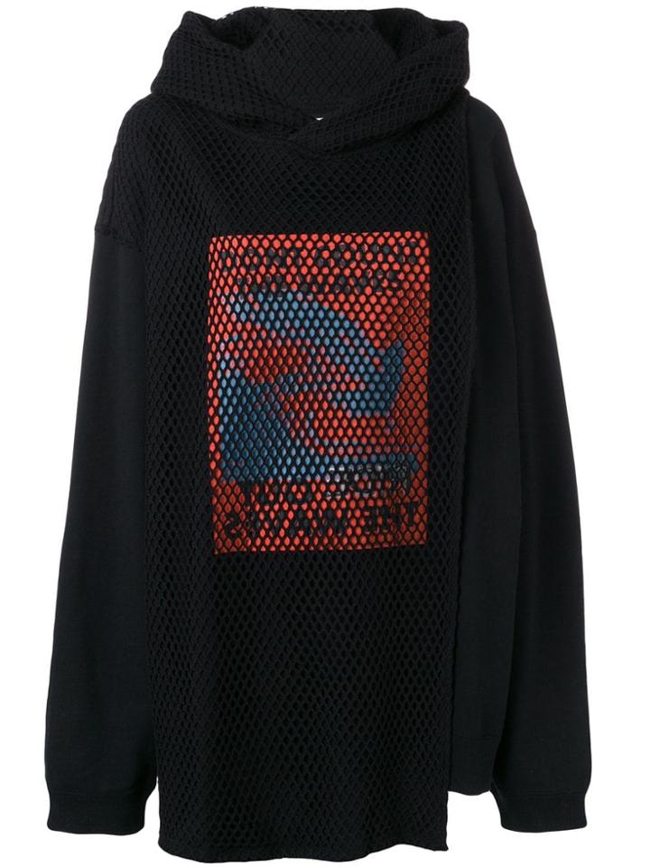 Ambush Oversized Mesh Hoodie - Black
