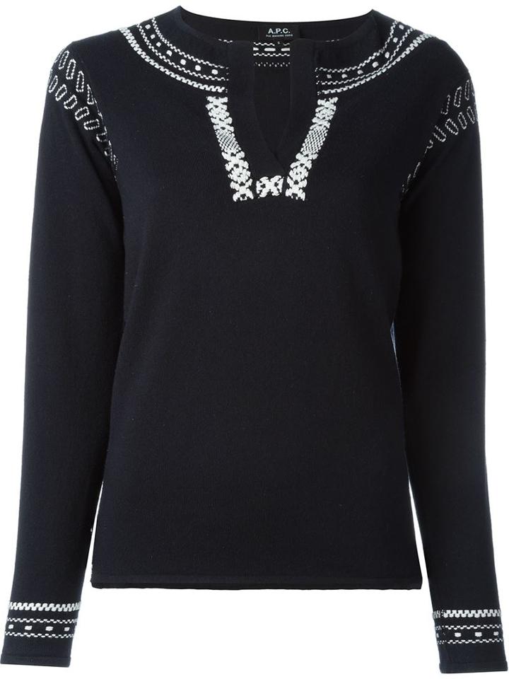 A.p.c. 'medina' Tunisian Neck Jumper