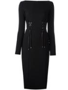 Plein Sud Lace-up Detail Pencil Dress