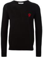 Ami Alexandre Mattiussi Strawberry Patch Jumper, Men's, Size: Small, Black, Cotton