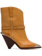 Isabel Marant Lamsy Leather Boots - Neutrals