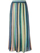 M Missoni Striped Midi Skirt - Blue