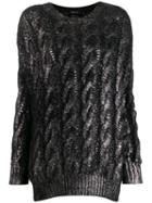 Avant Toi Cashmere Cable-knit Sweater - Black