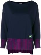 I'm Isola Marras Contrast Ribbed Sweater - Blue