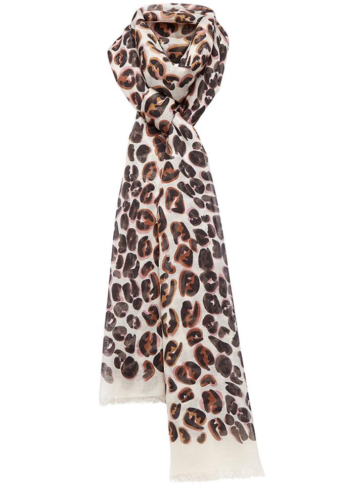 Fendi Splash Ff Maxi Stole Scarf - White