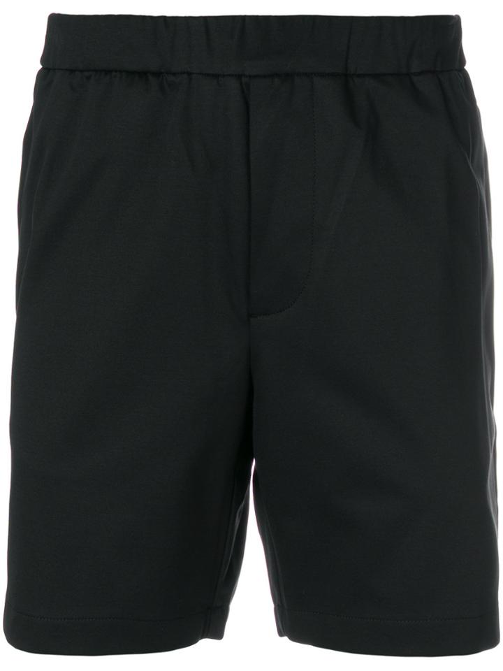 Prada Logo Plaque Casual Shorts - Black