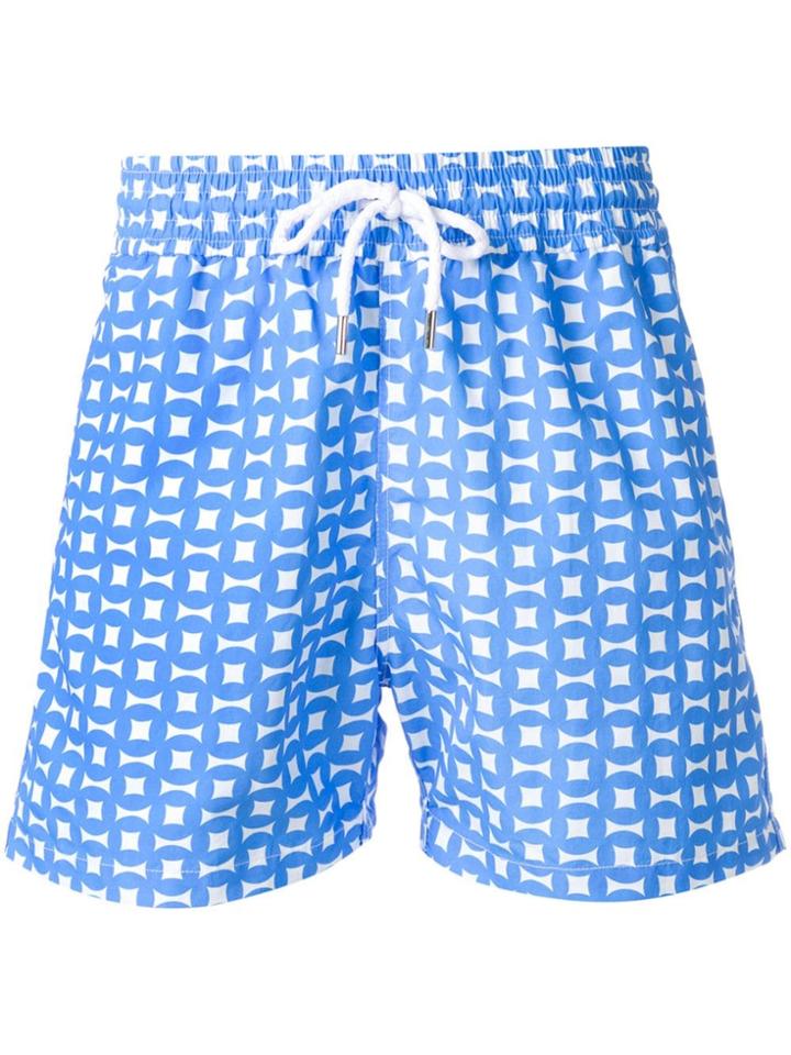 Frescobol Carioca Patterned Swim Shorts - White