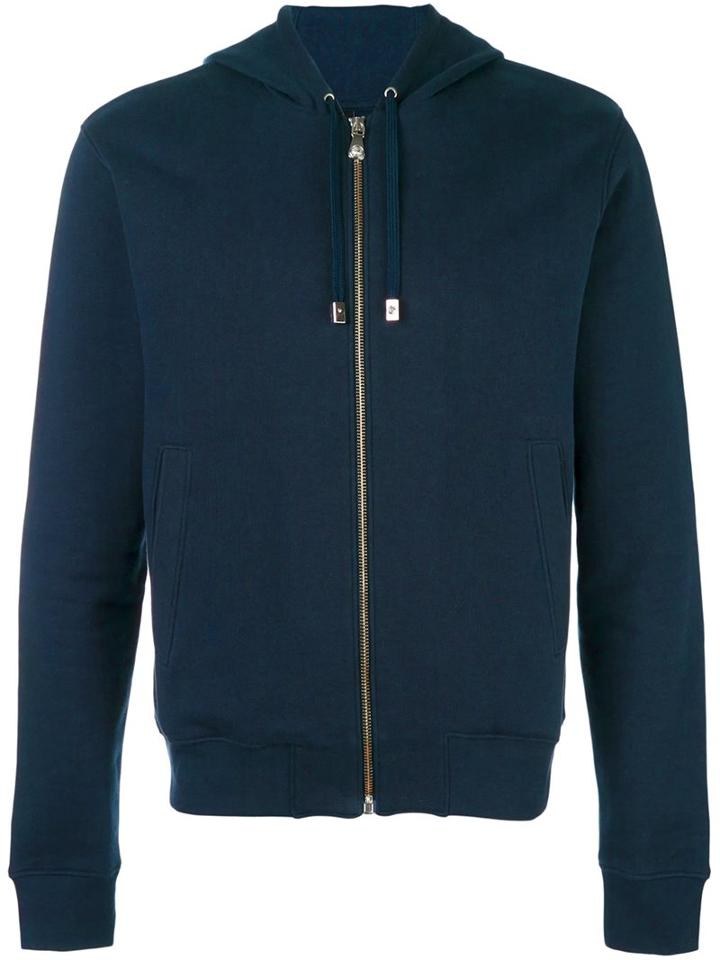 Versus Lion Patch Bomber Jacket, Men's, Size: Large, Blue, Cotton