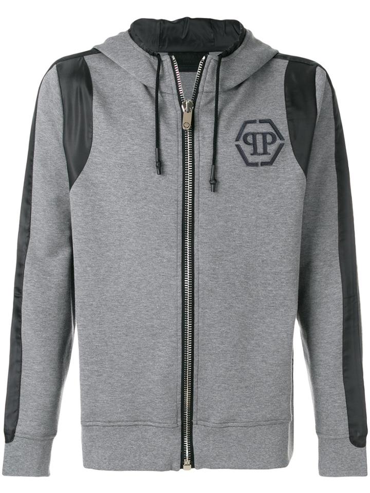 Philipp Plein Zipped Hoodie - Grey