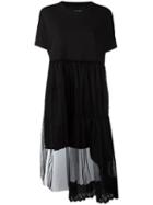 Simone Rocha Flared Trim Dress, Women's, Size: Medium, Black, Polyamide/cotton