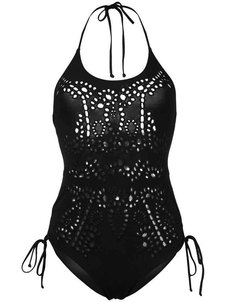 Ermanno Scervino - Lace One-piece Swimsuit - Women - Polyamide/spandex/elastane - I, Black, Polyamide/spandex/elastane