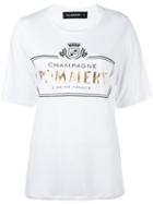 Filles A Papa - Champagne Print T-shirt - Women - Viscose - 2, White, Viscose