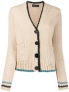 Roberto Collina Contrast Long-sleeve Cardigan - Neutrals