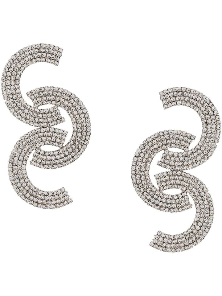 Silvia Gnecchi Statement Drop Earrings - Silver