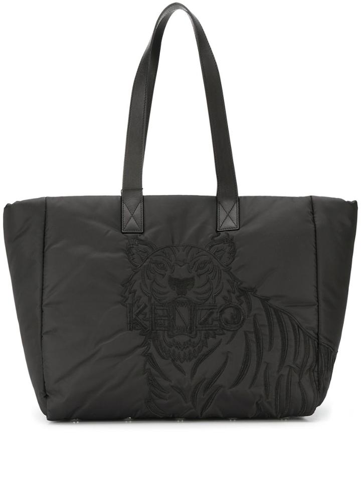 Kenzo Embroidered Mascot Tote Bag - Black