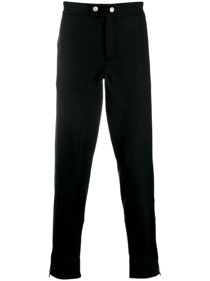 Alexander Mcqueen Zipped Hems Skinny Trousers - Black