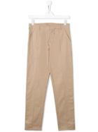 Gcds Kids Slim-fit Tailored Trousers - Neutrals