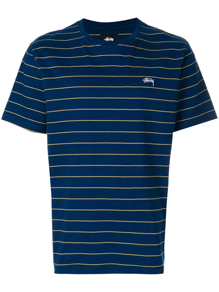 Stussy Striped Short-sleeve T-shirt - Blue