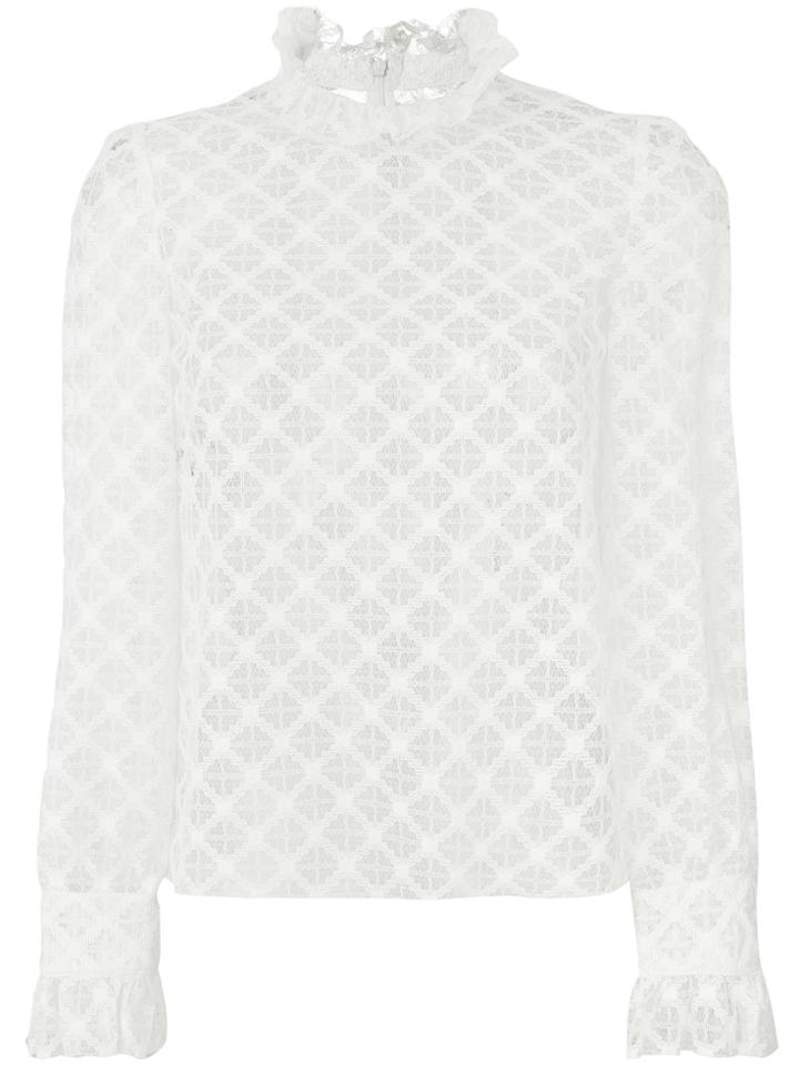 Philosophy Di Lorenzo Serafini Sheer Ruffled Collar Blouse - White