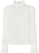 Philosophy Di Lorenzo Serafini Sheer Ruffled Collar Blouse - White