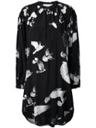 Embroidered Shirt Dress - Women - Silk/lyocell - 34, Black, Silk/lyocell, A.f.vandevorst