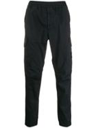 Stone Island Casual Trousers With Logo Patch - Blue