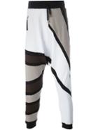 Unconditional Tribal Stripes Track Pants, Men's, Size: Large, White, Cotton