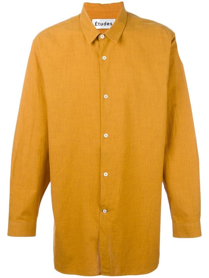 Études 'ombre' Shirt, Men's, Size: 50, Yellow/orange, Cotton