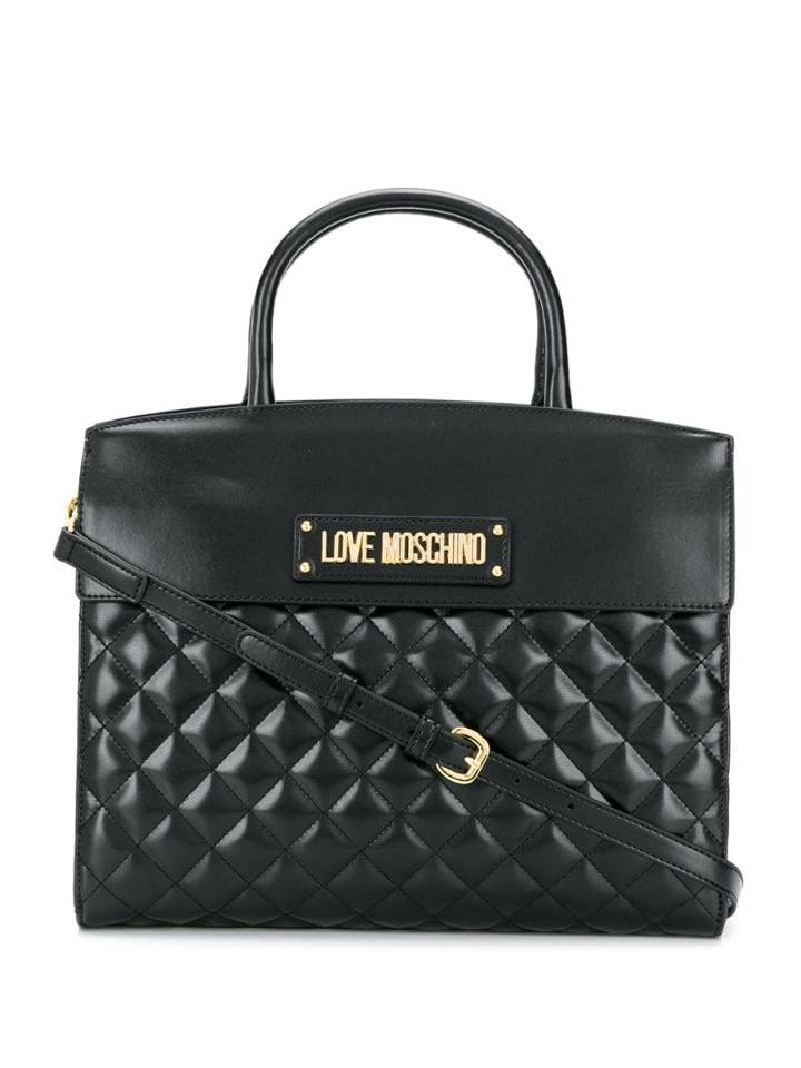 Love Moschino Quilted-effect Tote Bag - Black